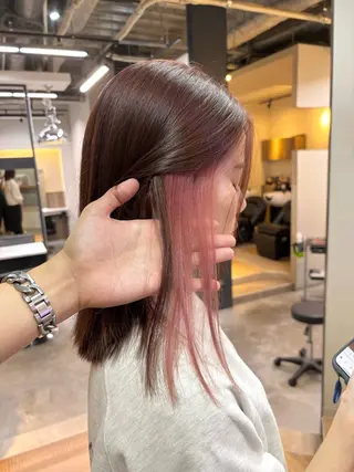 ミディアム カラー レイヤー/大人メンズ パーマ🌀 平島拓也のヘアスタイル