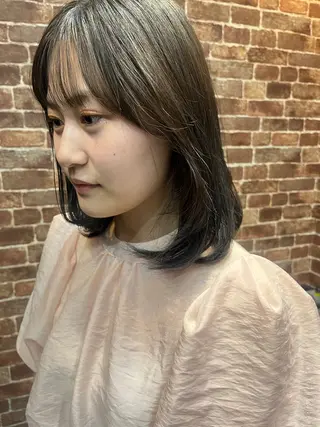 ミディアム カラー メンズ 久木原 ゆりのヘアスタイル