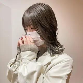 ミディアム カラー ヘアアレンジ ミズタ マイのヘアスタイル