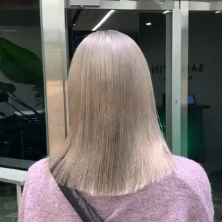 ミディアム カラー れい🫧 ハイトーン特化のヘアスタイル