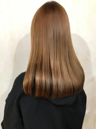 セミロング ボブ♡柔らかいカラー 實松栞理のヘアスタイル