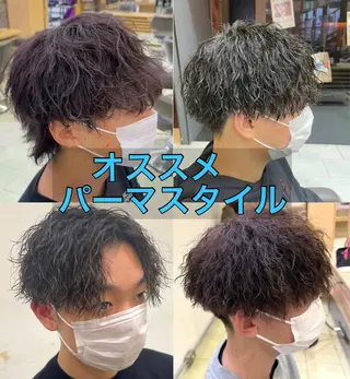 ショート カラー パーマ メンズ メンズカット松戸/韓 国/メンズパーマ航太のヘアスタイル