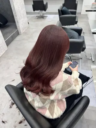 ロング 韓国風cut/ 縮毛矯正/正岡幹康のヘアスタイル
