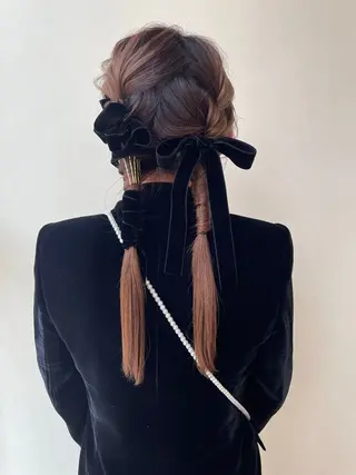 ロング ヘアアレンジ 立川 奈那子のヘアスタイル