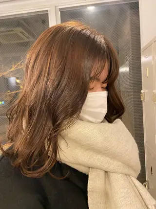 ミディアム カラー スギ リンカのヘアスタイル