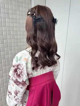 セミロング ヘアアレンジ 縮毛矯正/エクステ ヘアアレンジ/ひふみのヘアスタイル