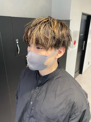 ミディアム カラー ヘアアレンジ メンズ Rene'所属・当日予約⭕️ JUNYAのヘアスタイル