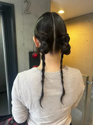 セミロング 暖色カラー 奥村陽花のヘアスタイル