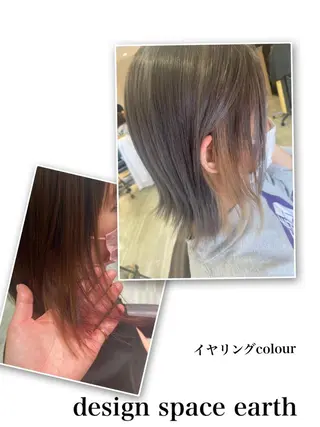 ミディアム 【南草津】髪質改善 ヘナカラー＆縮毛矯正のヘアスタイル