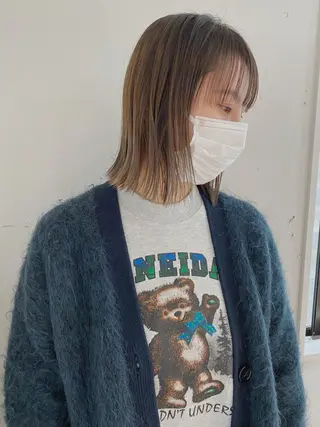 ショート カラー ヘアアレンジ ニュアンスヘア🌔 nanakoのヘアスタイル