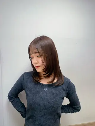 ミディアム 横浜/韓国/レイヤー カット/ユイナ🎀のヘアスタイル