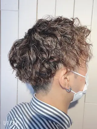 ショート パーマ メンズ ❣️モードケイズ塚口 和田一将のヘアスタイル