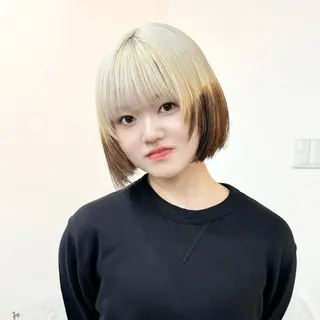 ショート カラー エクステモデル募集 💗大阪梅田/川上のヘアスタイル