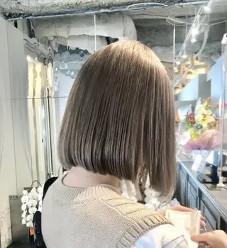 ショート カラー パーマ ヒナ/酸性ストレート ・艶カラー🌿のヘアスタイル
