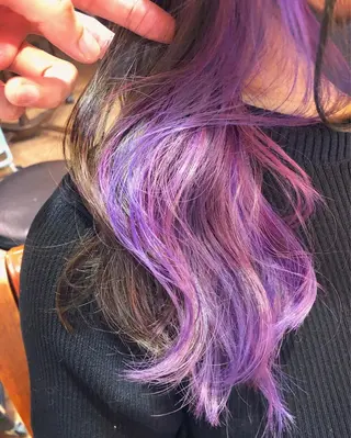 セミロング カラー 原宿サロン代表 デザインカラー伊藤卓のヘアスタイル