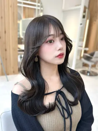 セミロング カラー 🇰🇷韓国風くびれ ヘア🇰🇷中村優大のヘアスタイル