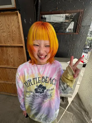 カラー ブリーチ/レイヤー momoha🐰🪡のヘアスタイル