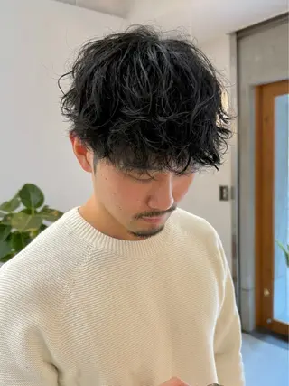 パーマ メンズ BROWNbyif所属・津山幸次郎 大阪福島/メンズのヘアスタイル