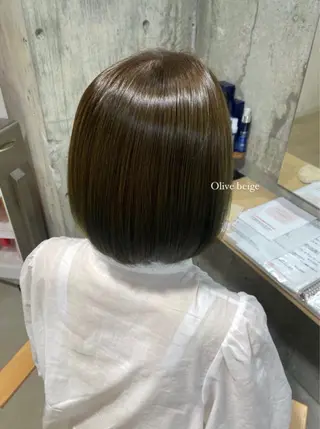 ミディアム 髪質改善/美髪矯正/ つやカラー楓のヘアスタイル