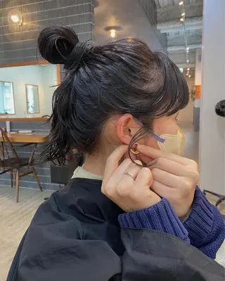 ミディアム カラー 砂原 ひよりのヘアスタイル