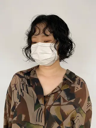 ミディアム パーマ KOOKI スティードトーキョーのヘアスタイル