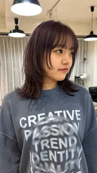 ミディアム カラー じゅわっと暖色カラー 🍊Moemiのヘアスタイル