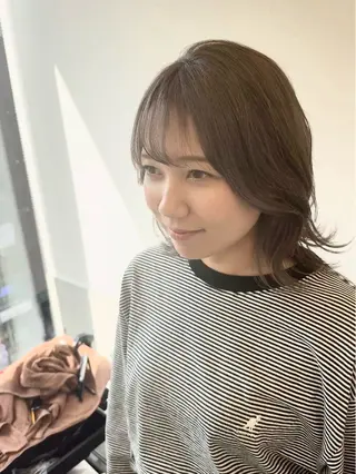 セミロング カラー 韓国ヘア🇰🇷 スズキのヘアスタイル