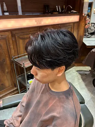 ミディアム パーマ メンズ メンズ特化 翔平のヘアスタイル