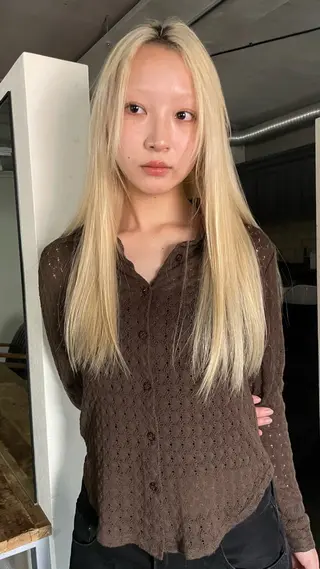 ロング 東のりか/ハイトーン ブリーチカラー/ボブのヘアスタイル