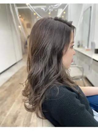 ミディアム カラー パーマ ヘアアレンジ 【ヘアケア特化型】 newi天王寺のヘアスタイル
