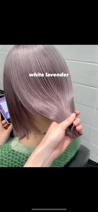 ミディアム カラー ヘアアレンジ 艶ハイトーン/ヘア アレンジAYAKAのヘアスタイル