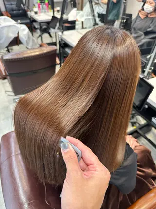 セミロング カラー 美髪美容師 🫧くぼた店長のヘアスタイル