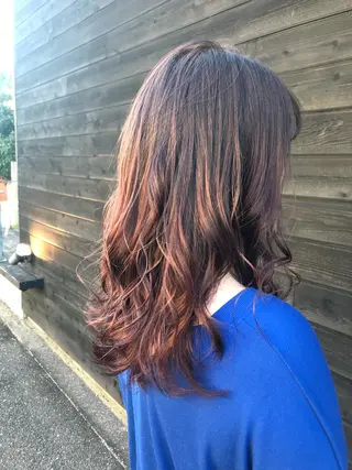 セミロング カラー トップスタイリスト 大野 唯のヘアスタイル