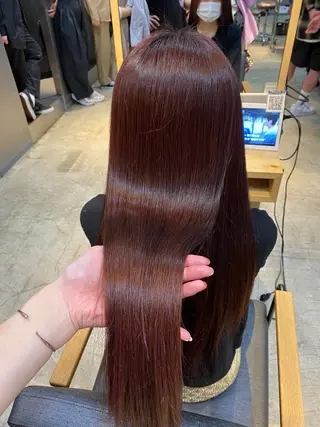 ロング 傷ませない縮毛矯正／ 吉岡 美江のヘアスタイル