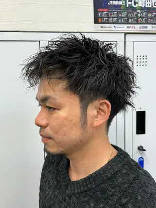 ショート パーマ メンズ 髪質改善ストレートo rメンズスタイル今岡のヘアスタイル