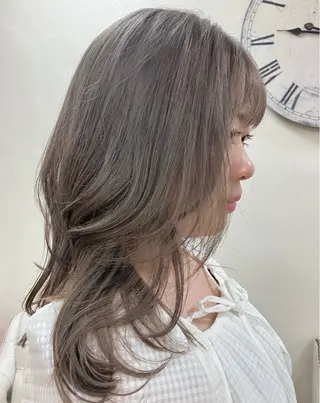 ミディアム 似合わせ×透明感 カラー🤍MAOのヘアスタイル