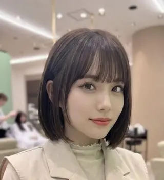 ミディアム ボブ 西宮北口/みなみのヘアスタイル