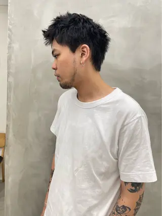 メンズ メンズカット パーマ[佐橋]のヘアスタイル