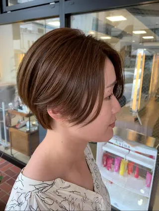 ショート カラー 髪質改善・縮毛・ 艶髪カラー　Maruのヘアスタイル