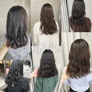 ロング パーマ ボブパーマコテ巻き風 パーマNo1深江秀平のヘアスタイル