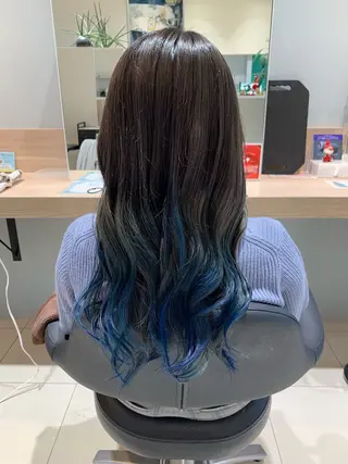ロング カラー レイヤー/韓国風/ 縮毛矯正/沖谷航のヘアスタイル