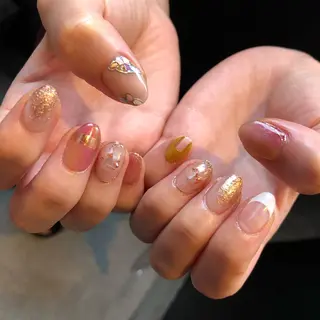 ロング カラー ヘアアレンジ キッズ ネイル マツエク・マツパ 福田 加奈のネイルデザイン