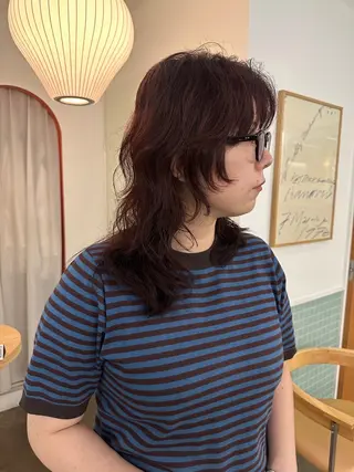 セミロング カラー ボブ/レイヤー/ケア パーマ/リュウタのヘアスタイル