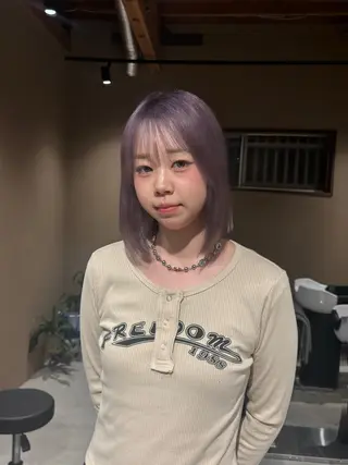 ミディアム 中津/トレンドカラー /美馬本紅亜のヘアスタイル