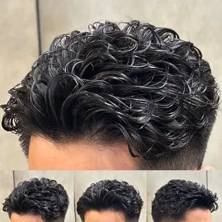 ショート パーマ メンズ トミモト アユムのヘアスタイル