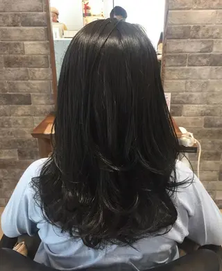 セミロング 所渉/韓国レイヤー /ウルフカットのヘアスタイル