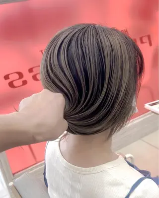 ミディアム カラー 太白区/白髪ぼかし ハイライト/千葉達人のヘアスタイル