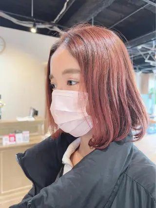 ミディアム カラー 髪質改善&ストレート ✂︎鈴木青樹のヘアスタイル