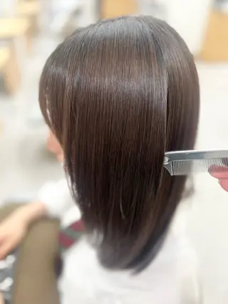 ミディアム パーマ 【くせ毛さんのお悩み 解決🍀】栗橋のヘアスタイル