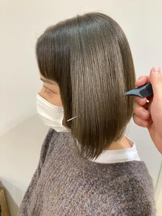 ミディアム カラー 縮毛矯正の達人呉 大和のヘアスタイル